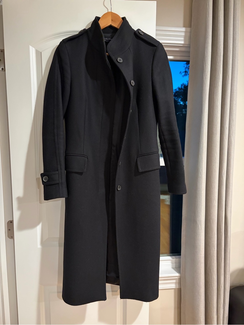 Zara Black Long Woman’s Coat